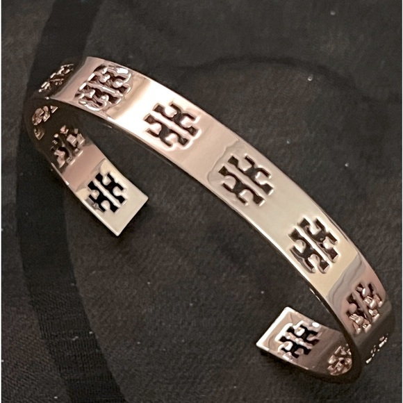 🆕 Tory Burch Authentic Rose Gold Pierced Cuff Bracelet - Picture 5 of 11